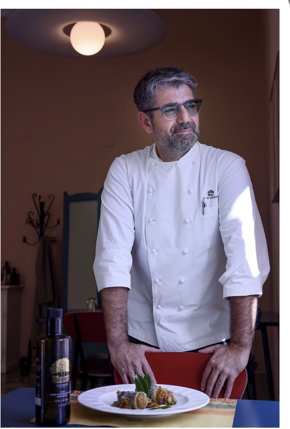Chef portrait in a restaurant interior